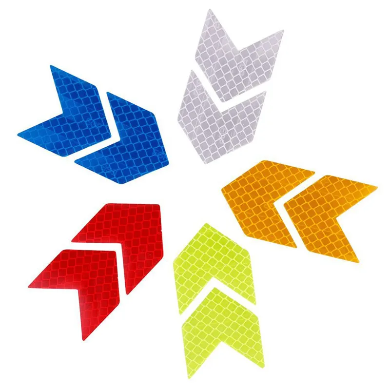 

10PCS Arrow Reflective Tape Safety Caution Warning Reflective Adhesive Tape Sticker For Truck Motorcycle Bicycle Sticker