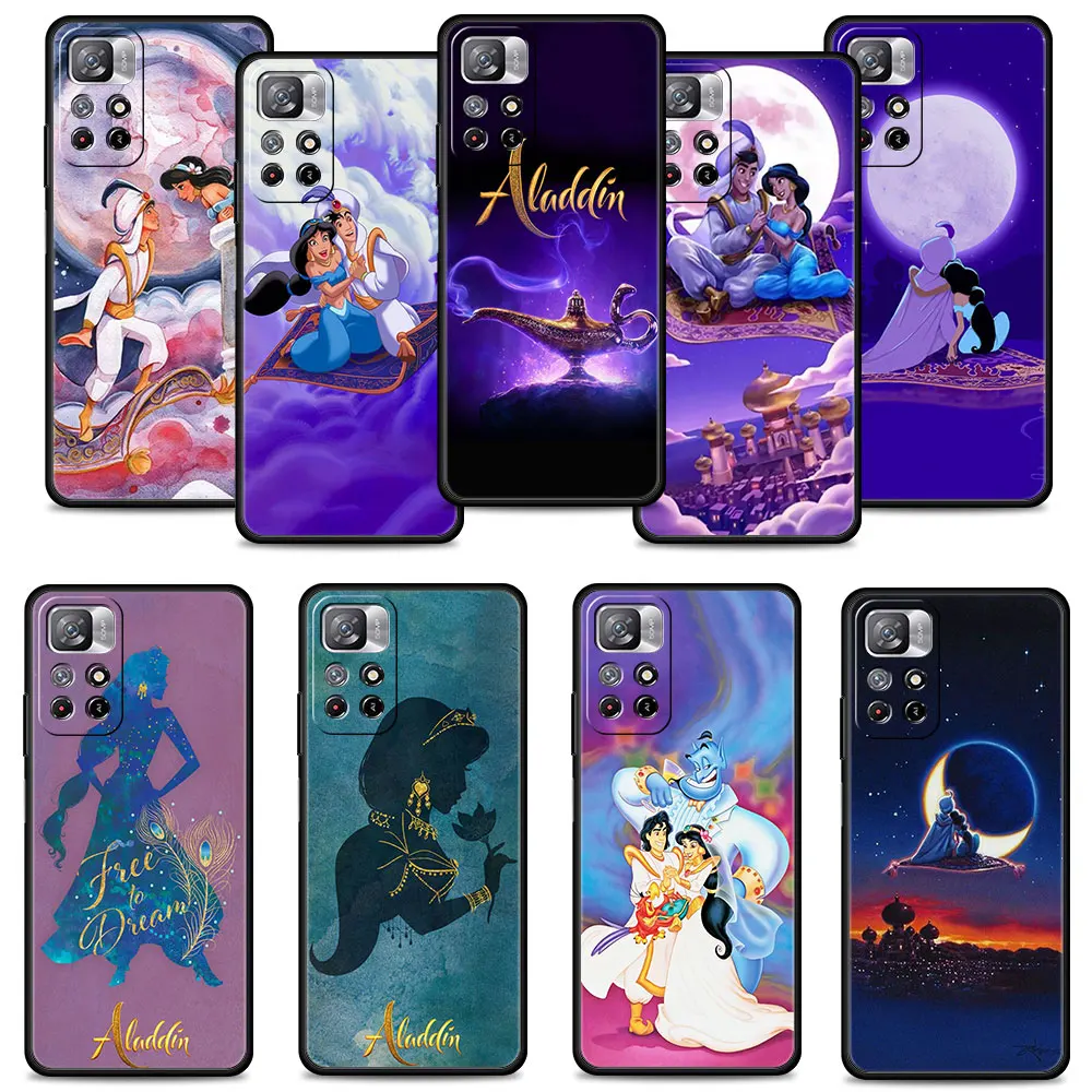 

Celular Case Fundas For Xiaomi Redmi 9A 8 7 9T 9 9C 11 Pro 9S K40 10 K50 K40S 8T Disney Anime Aladdin Girl