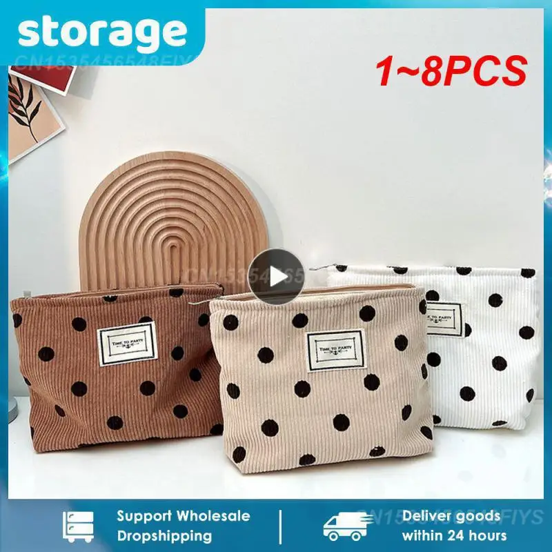 

1~8PCS Large Capacity Wash Bag Women Clutch Cosmetic Bag Pouch Multifunctional Portable Makeup Bag Cosmetic Organizer Storage