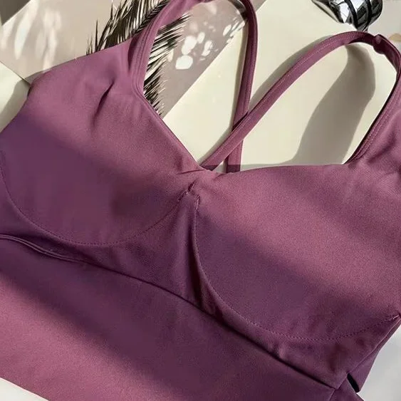 Спортивный бюстгальтер для йоги с логотипом бренда женское нижнее белье на