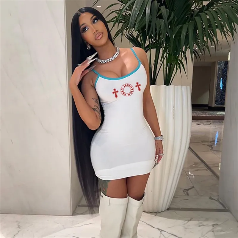 

Summer Beach Dress Pareo Boho Clothes For Women Female 2023 New Halter Sexy Slim Fit Buttock Letter Spandex And Tunics Cover Up