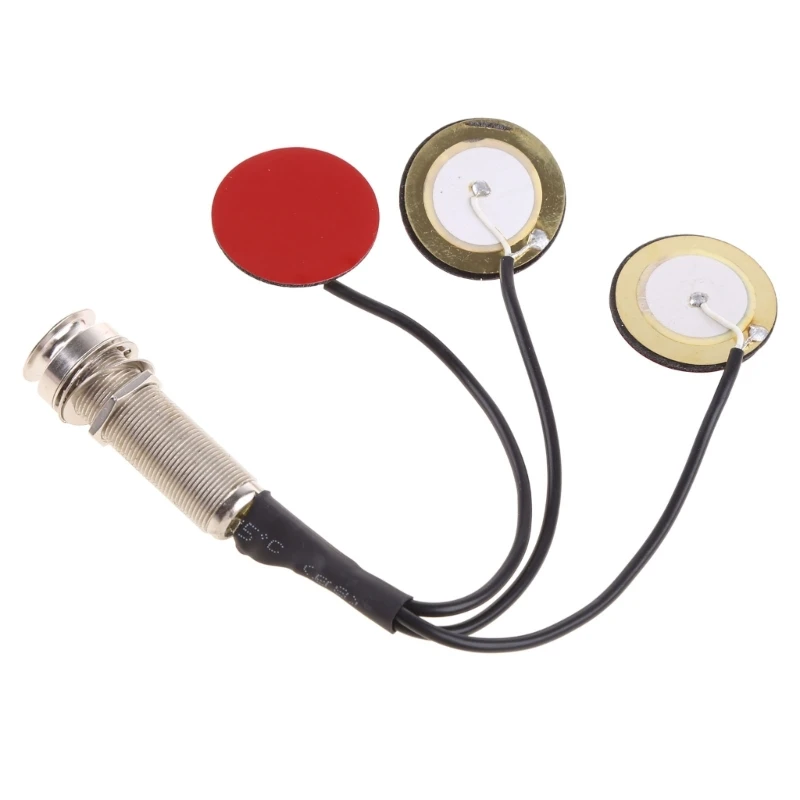 

Premium Piezo Contact Microphone 3 Transducer Pickups with end pin jack for Kalimba