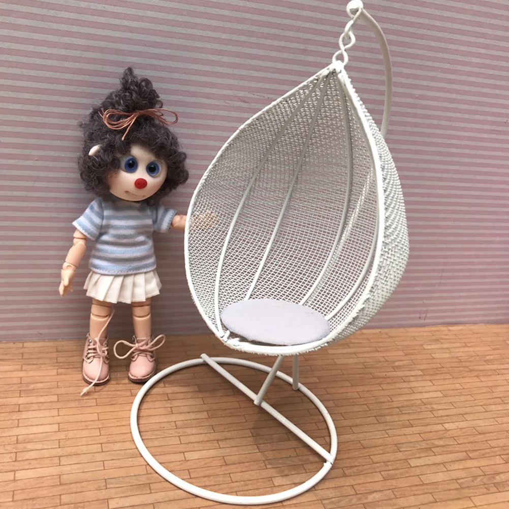 

Домашние аксессуары качели для кукольного домика мини-стулья миниатюрная подвесная мебель игрушка Детский Железный офис