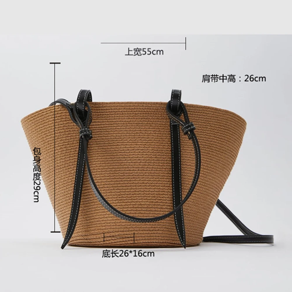 Bohemian Handmade Woven Bags for Women Handbags Overlarge Straw Tote Bag Big Rattan Beach Bag Summer Shoulder Bags Shopper Purse