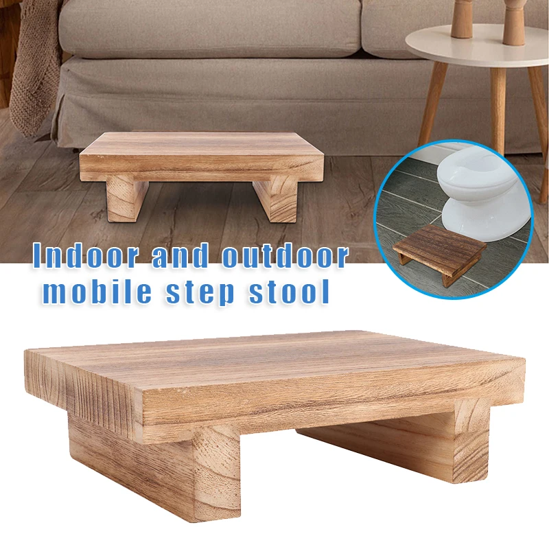 

Wooden Bedside Step Stool for Indoor Outdoor Multipurpose Mobile Footstool Home Living Room Bedroom Bedside Step Stool GRSA889