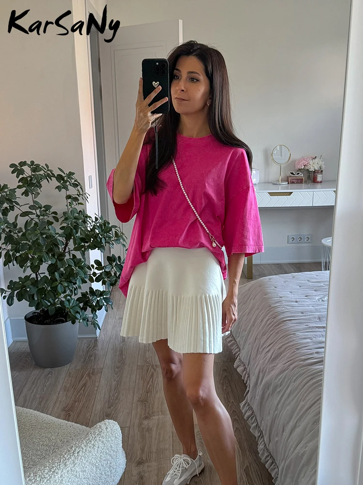 Вязаная плиссированная школьная юбка женская осенне-зимняя сексуальная