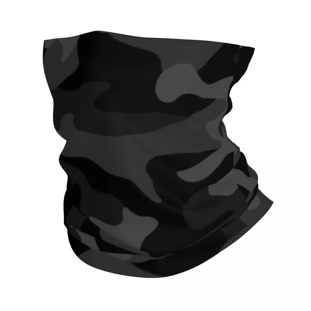 

Black Camouflage Pattern Bandana Neck Gaiter Windproof Face Scarf Cover Women Men Army Military Camo Headwear Tube Balaclava