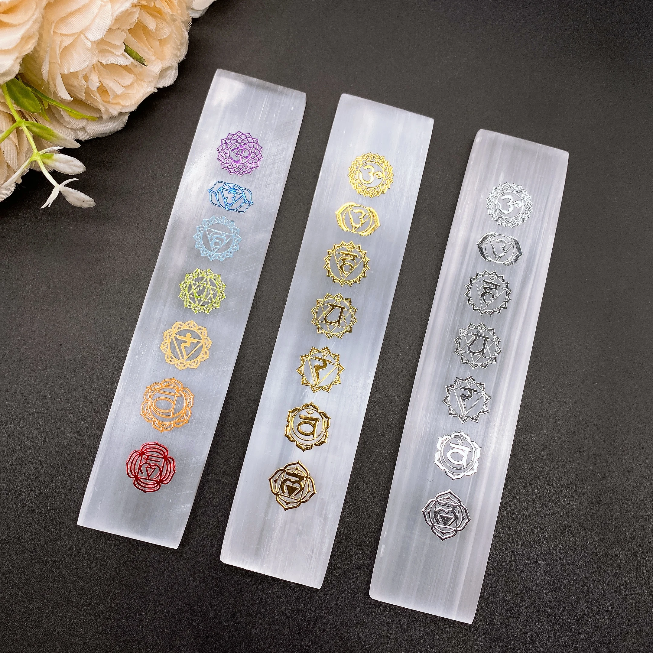 15 см натуральный селенит рунитовая пластина заряжаемый кристалл искусственный