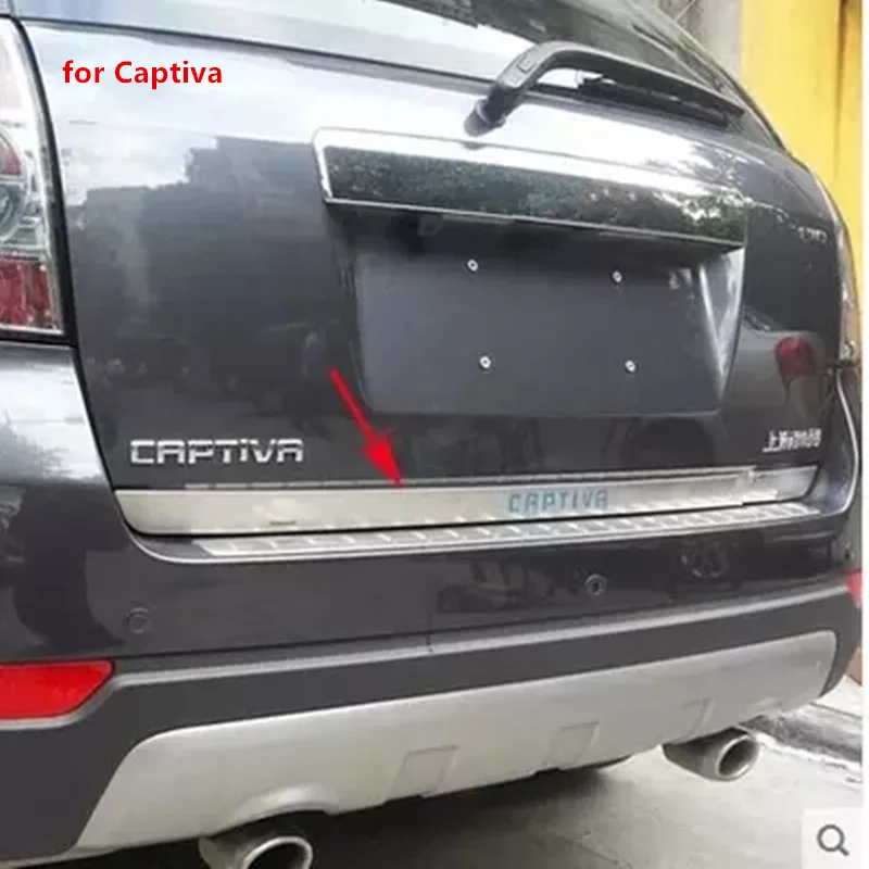 

Для Chevrolet Captiva 2008-2018 серебряный логотип, Стайлинг автомобиля из нержавеющей стали, задняя крышка багажника, накладка