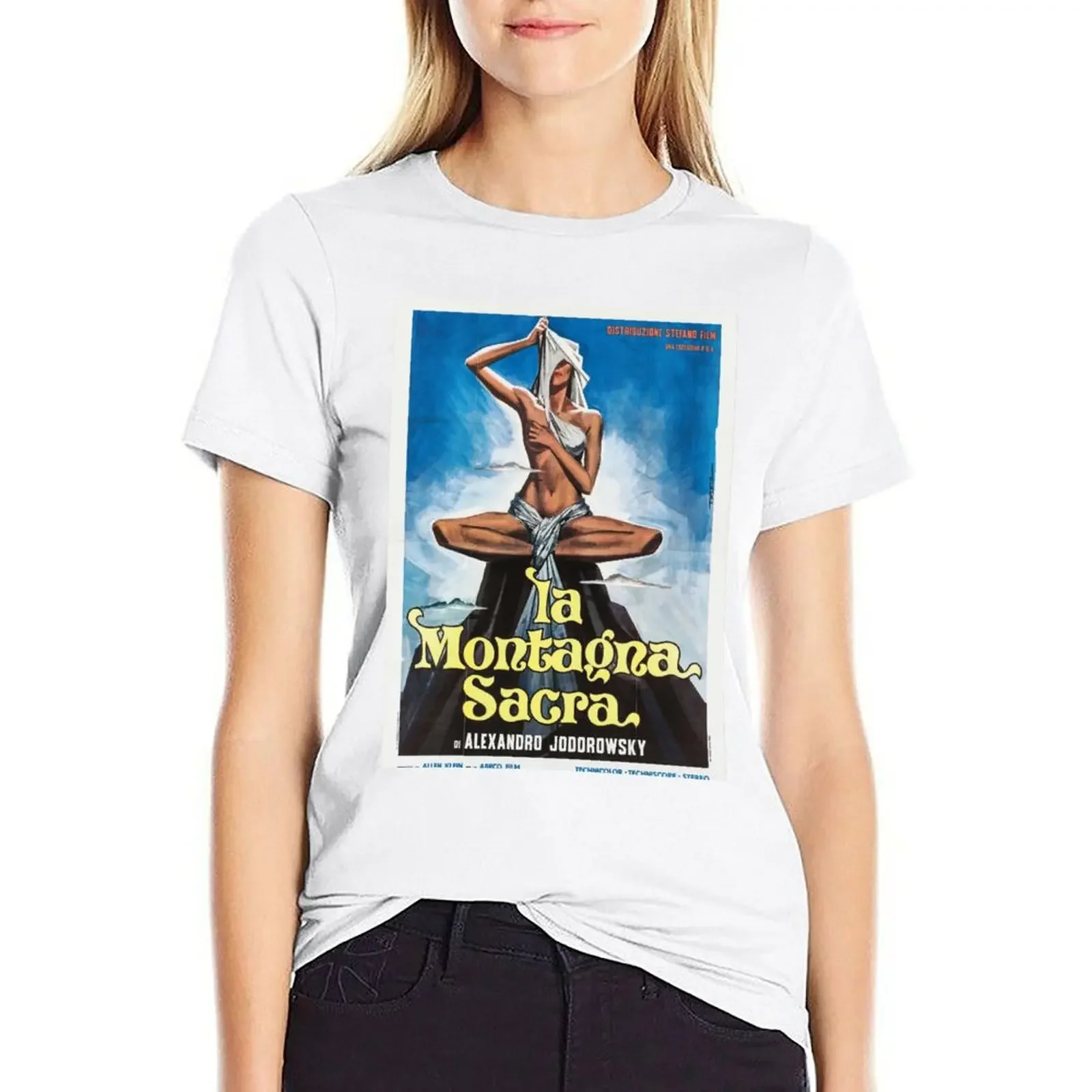 Alejandro Jodorowsky - The Holy Mountain Vintage Movie Poster T-shirt female summer top Top Women