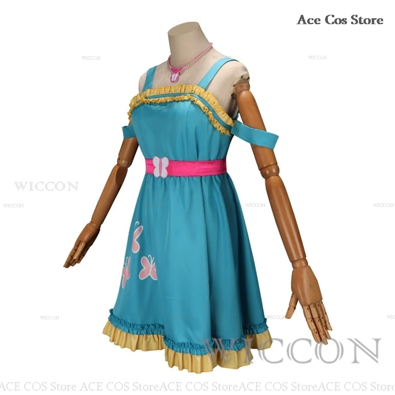 Платье для косплея мультяшного аниме Маленький Пони флюттершай модный костюм