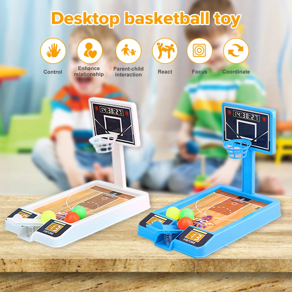 

Desktop Basketball Shooting Sports Game Children Play Sets Hoop 3-Ball Interactive Kids Board Game Desktop Ball Toy For Children