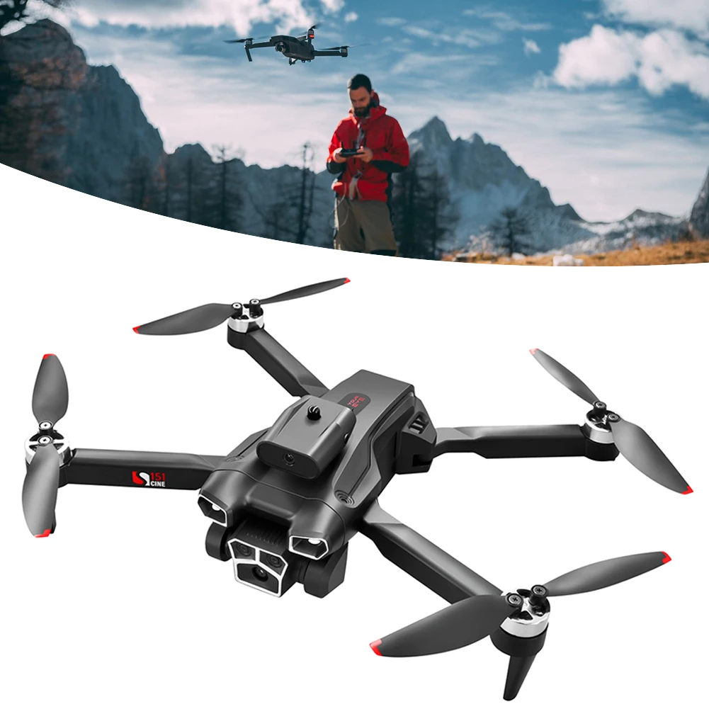 

Радиоуправляемый квадрокоптер S151 бесщеточный мотор БПЛА оптический поток 6K двойная камера обход препятствий ESC WIFI выдвижной Дрон игрушка