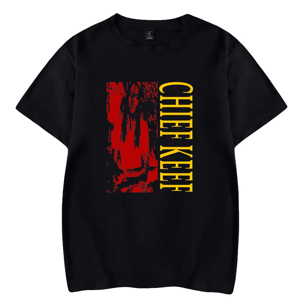 Chief Keef Merch T-shirt Crewneck Short Sleeve Tee Women Men's Tshirt 2023 Harajuku Streetwear Hip Hop Rapper Fashion Clothes
