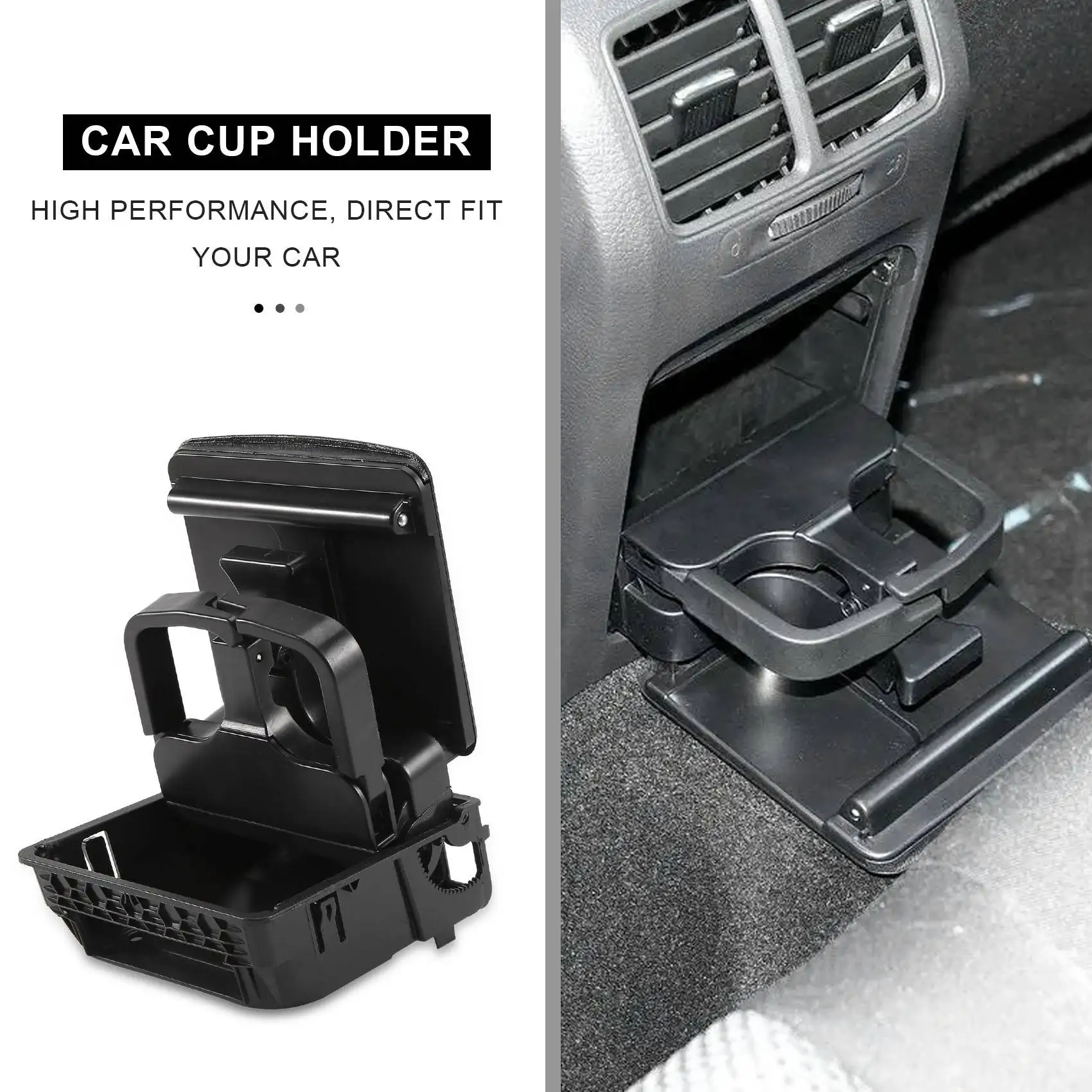 

2018 Black Central Armrest Rear Cup Holder For 5 Golf 5 6 Rabbit
