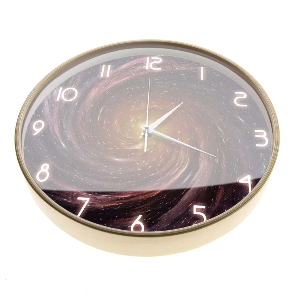 Настенные часы с принтом Вселенная черными отверстиями домашний декор тихие