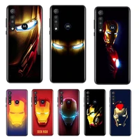 marvel avengers super hero iron man phone case for motorola moto g9 g8 e7 g stylus power plus one macro hyper edge plus cover