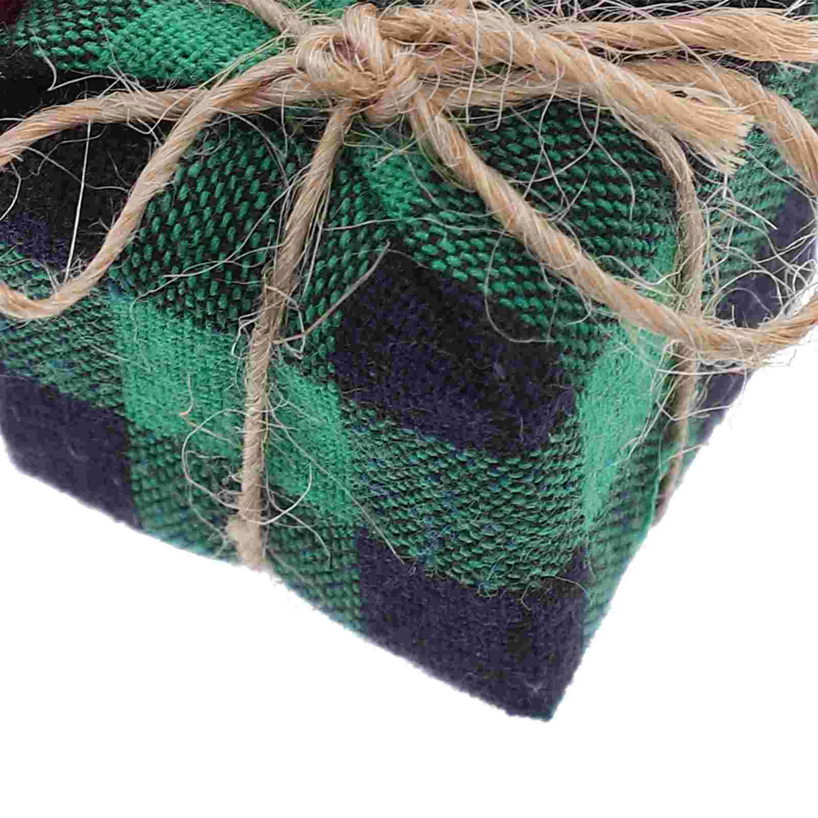 Кукольный домик мини-рождественский шотландский подарочный пакет из хлопка и