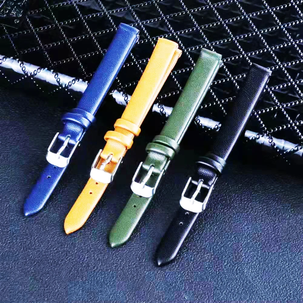 Soft Watch Belt Band Accessories for Ladies Men wristband 8mm 10mm 12mm 14mm 16mm 18mm 20mm 22mm Genuine Leather Strap with Tool