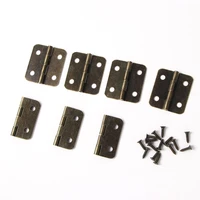 10pcsset mini metal hinges retro door hinges with screws furniture hardware cabinet accessories diy crafts tool