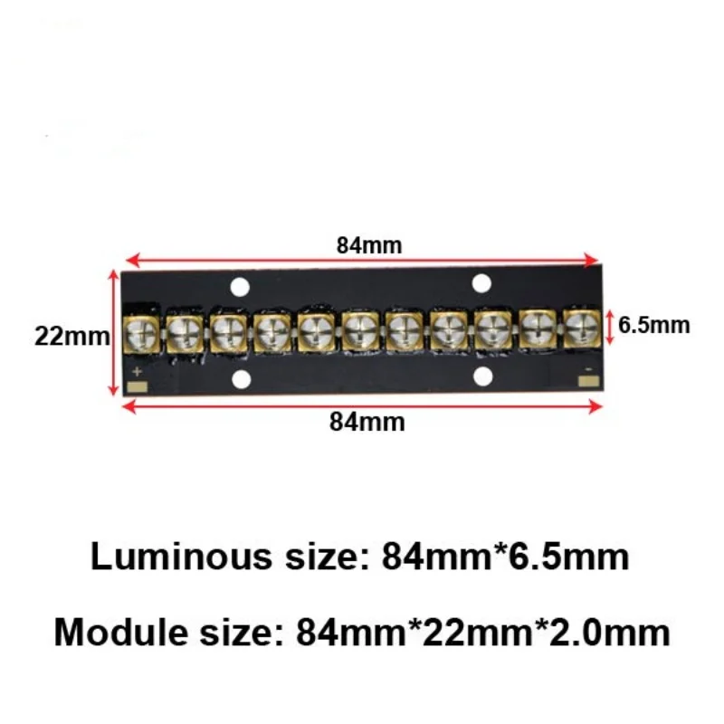 110 Вт УФ-светодиодный модуль 365 нм 385 395 405 УФ-отверждаемый свет Ультрафиолетовые
