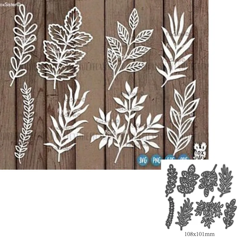 

New Leaves Metal Cutting Die No Stamps For Diy Dies Scrapbooking Hand Account Album Paper Card Decorating Album Craft Dies