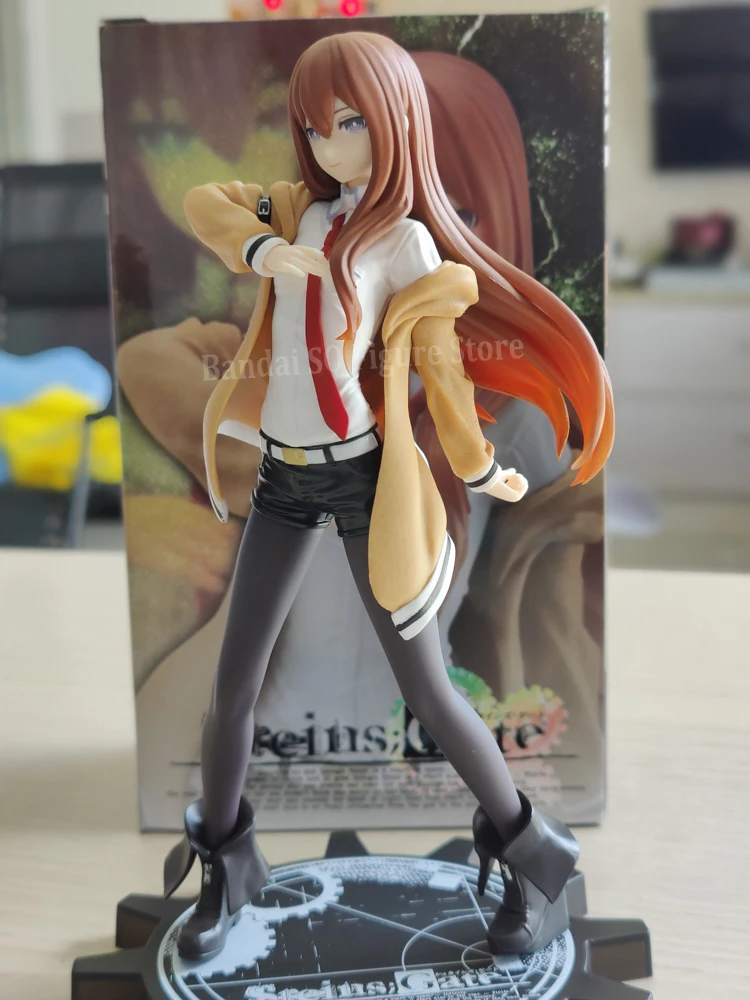 

Фигурка из аниме Taito Steins Gate Makise Kurisu, оригинальная экшн-фигурка из ПВХ, Коллекционная модель, игрушка-кукла, рождественский подарок, 18 см