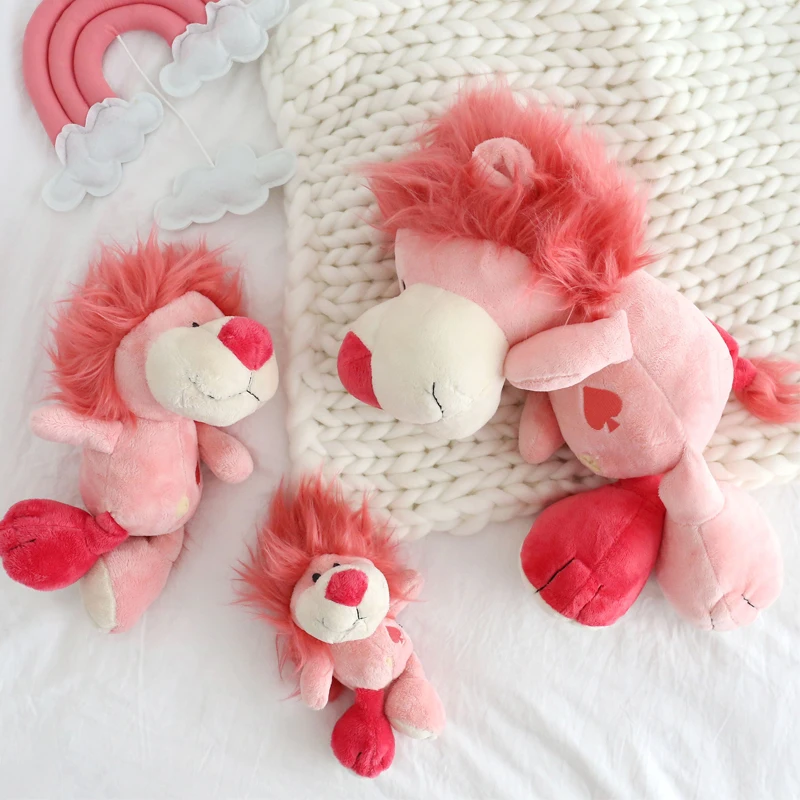 Lion Elephant Dogs Rabbits Peluch Dolls Plush Pink Bunny Toy For Girl Romantic Gifts