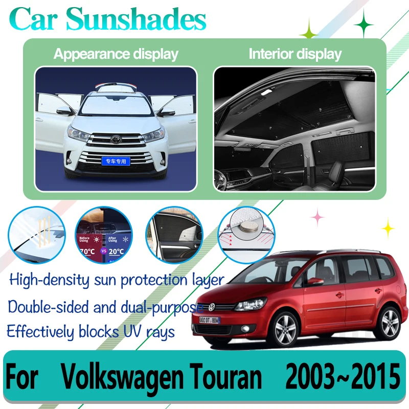 Солнцезащитные козырьки с защитой от УФ-лучей для Volkswagen VW Touran 2006 2003 ~ 2015 MK1 1T