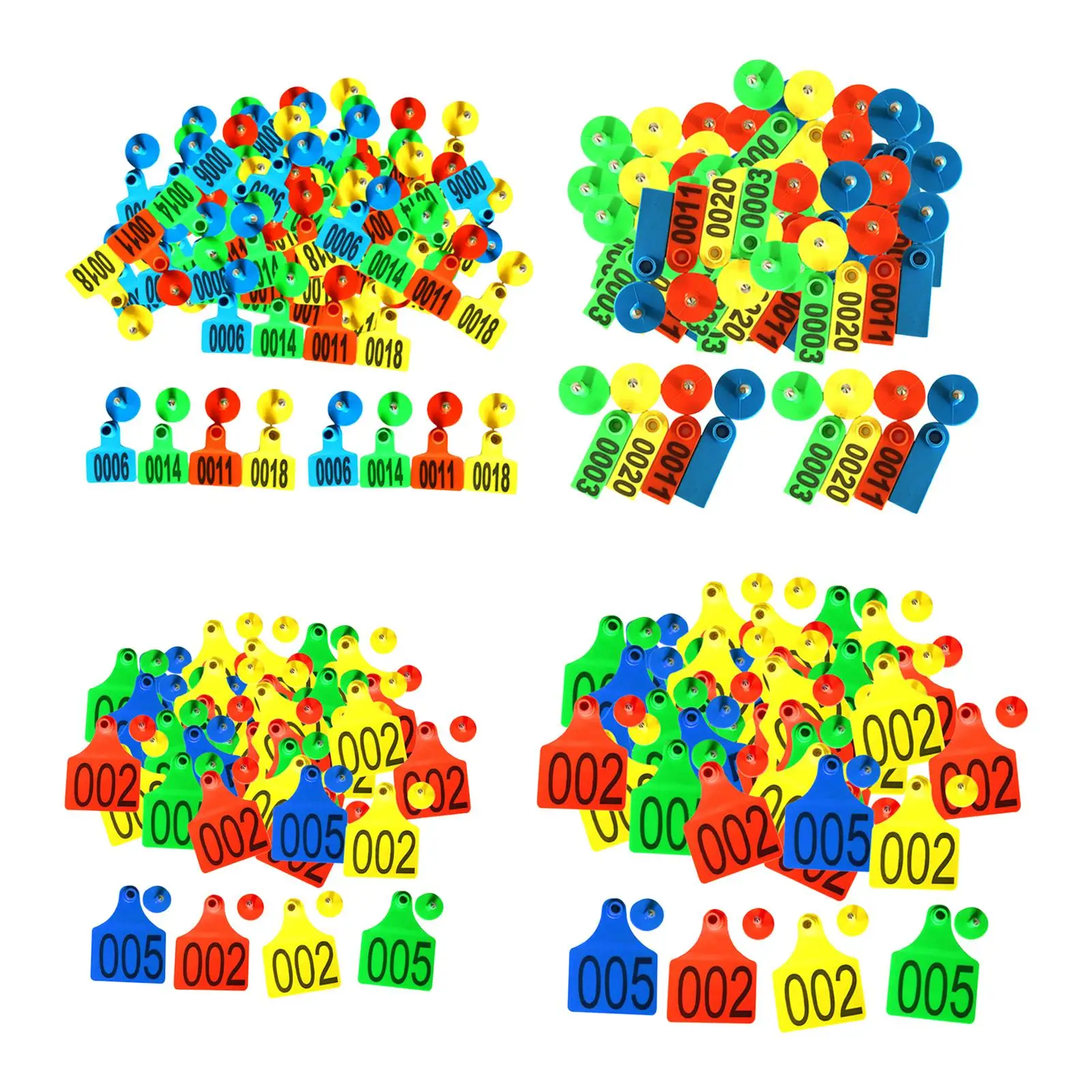 

100 Pieces Earring Tag Clips Lightweight Identification Kit for Cattle Sheep
