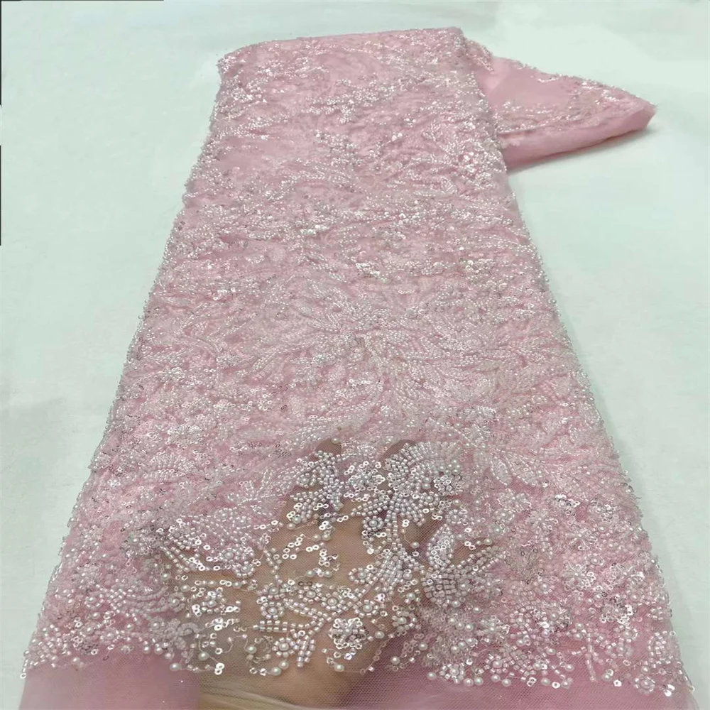 Роскошные французские вышитые кружева 2024 африканская нигерийская ткань с