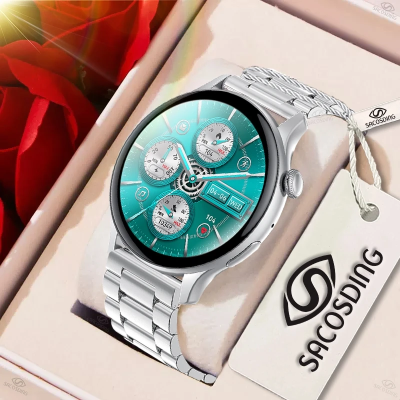

SACOSDING Smart Watch Women 466*466 AMOLED Display Screen Bluetooth Call IP68 Waterproof Sports Watches Men Health Monitor Clock