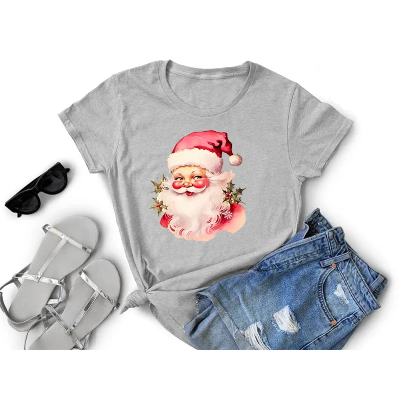 Рождественские нашивки с термопереносом Санта-Клауса одежда рисунком оленей