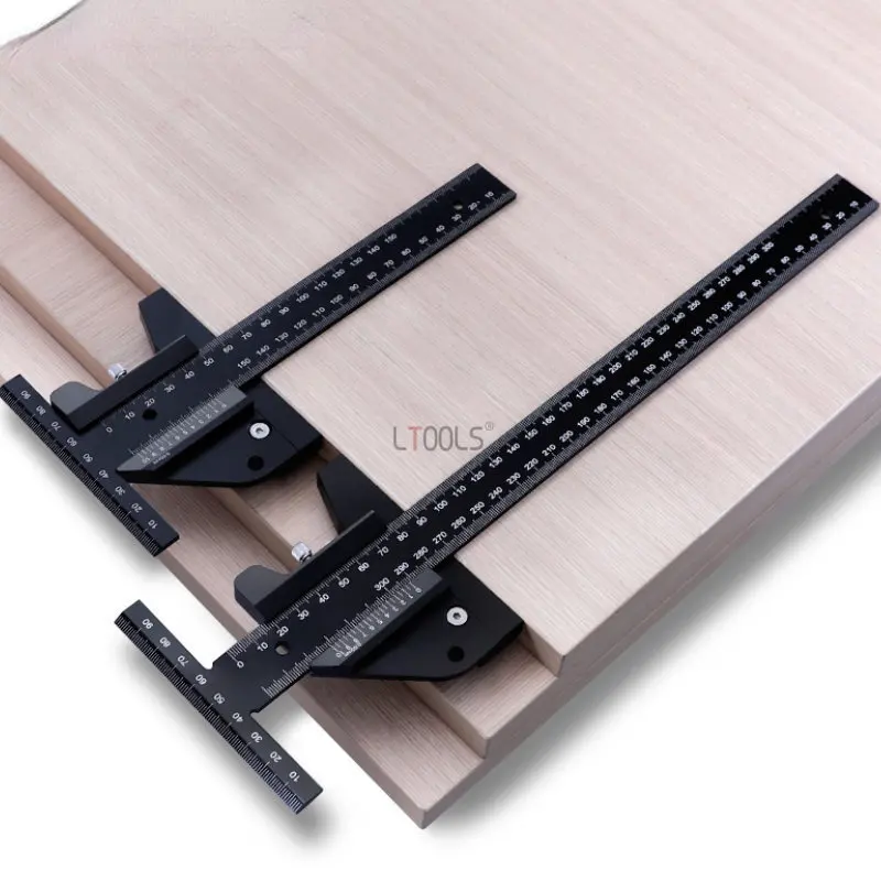 

210/280/300mm T-Square Ruler Sliding Gauge Aluminum Alloy Scribe Ruler Depth Marking Gauge Measuring Tool Woodworking Tools