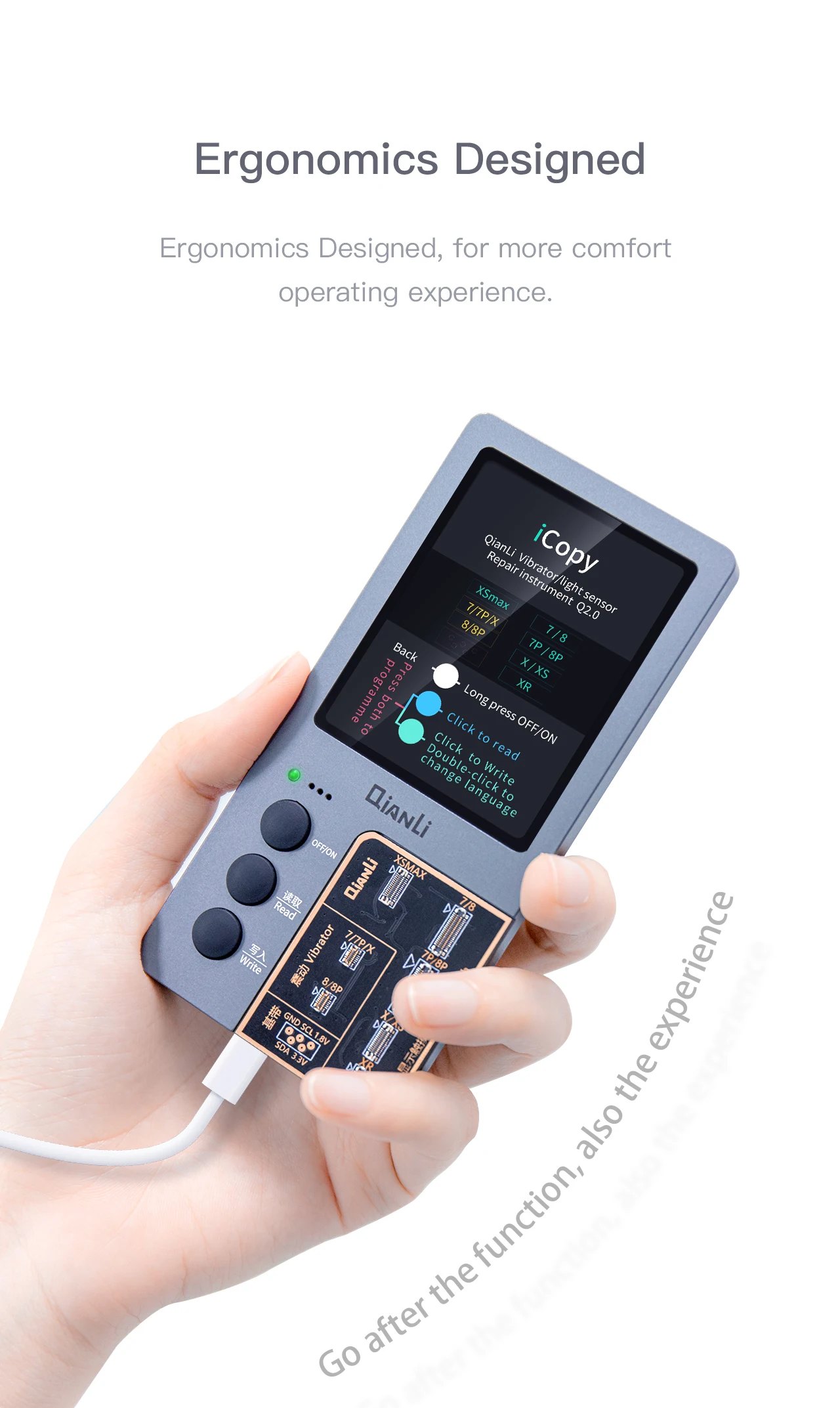 

Программатор Qianli iCopy Plus, ЖК-экран для ремонта телефонов 11 Pro Max XR XSMAX XS 8P 8 7P 7, с функцией вибрации/сенсорного ремонта