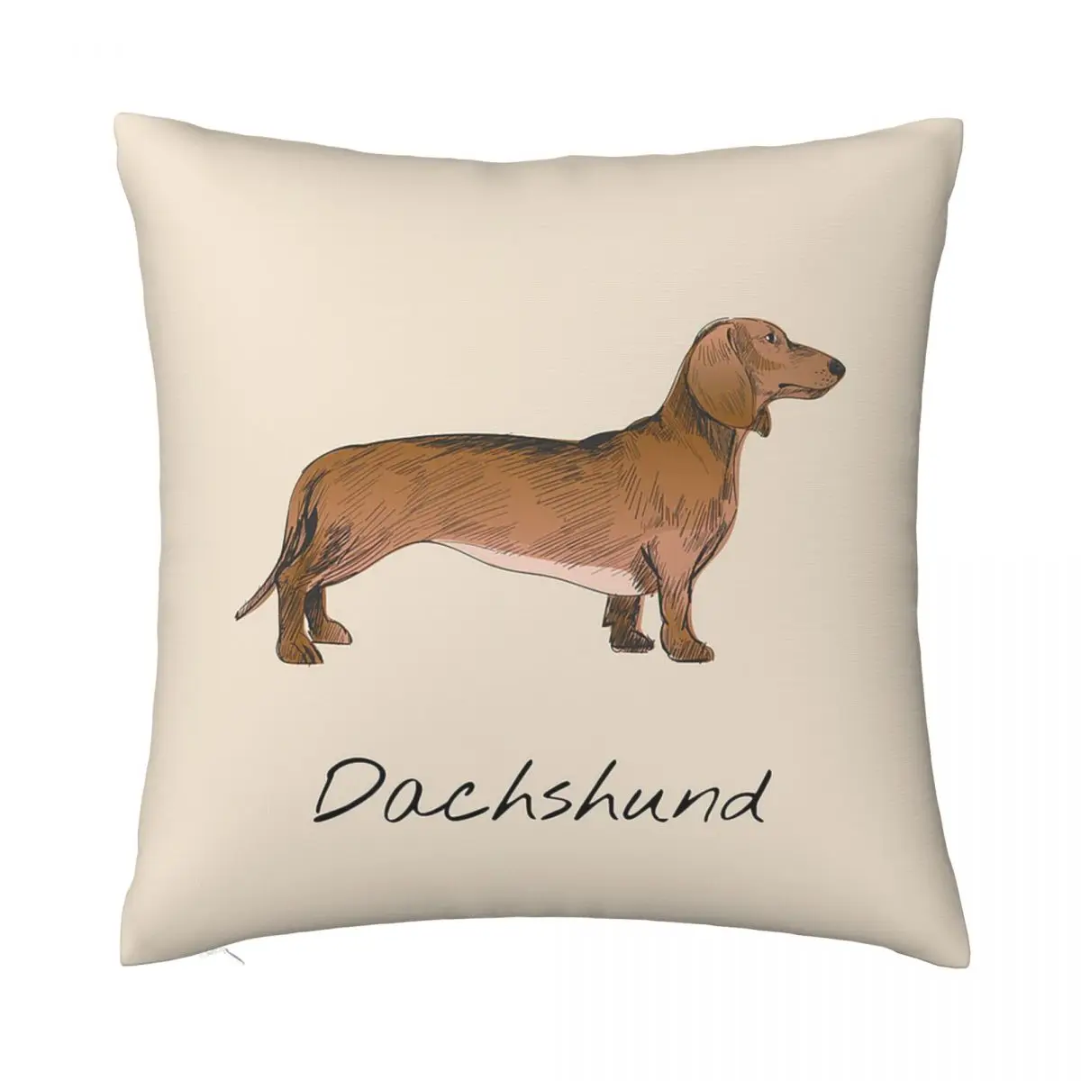

Dachshund Dog Pillowcase Printing Polyester Cushion Cover Decor Animal Pillow Case Cover Home Zippered 40*40cm