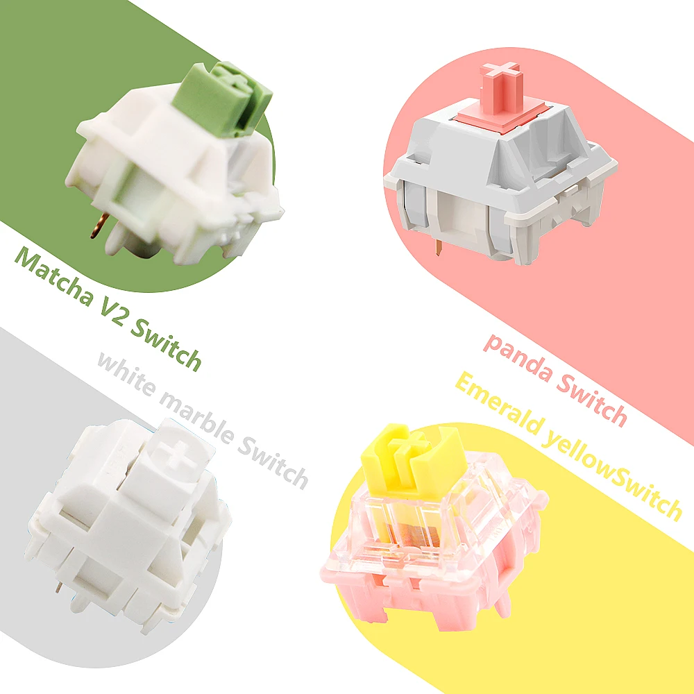 

Switches Matcha Panda Gateron Switch Mechanical Keyboard Linear or Tactile 3/5PIN Axis Hot Plug DIY For Gaming Keyboard