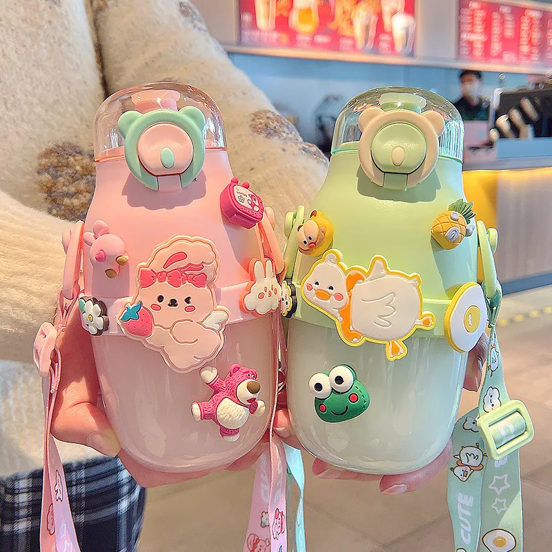 Большая чашка для живота Спортивная бутылка воды с соломинкой портативная