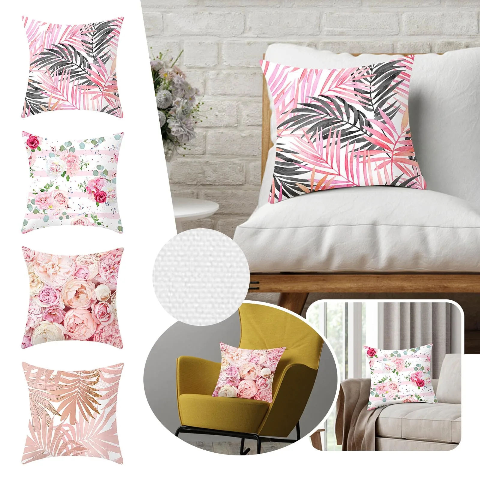 

1PC Modern Pillowcase Decorative Cushion Cover Linen Square Pillowcase For Home Sofa Beds And Car 18x18 Inches 45 X 45 Cm