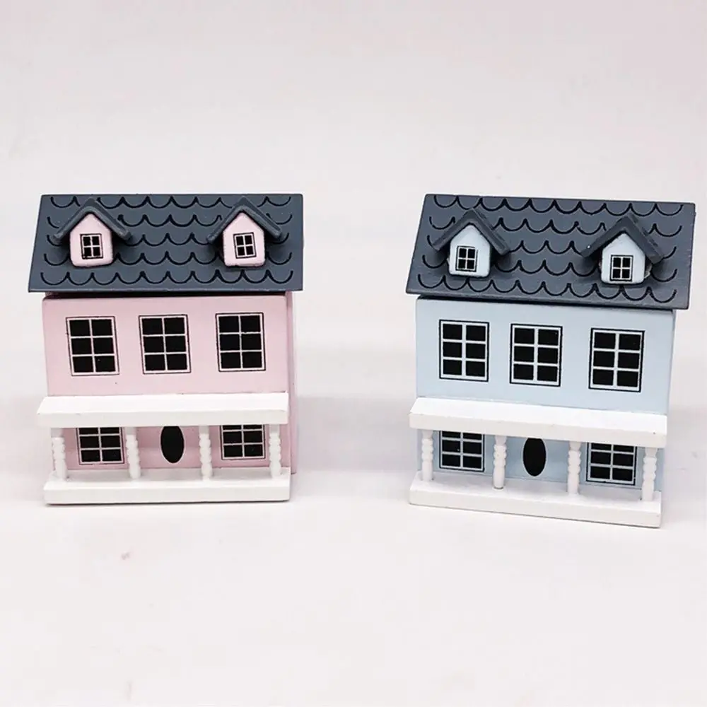 

1/12 Miniature DIY Dollhouse Wood Building Villa Handmade Doll Houses Openable Roof Wall Playing House Toys Accessories For Girl