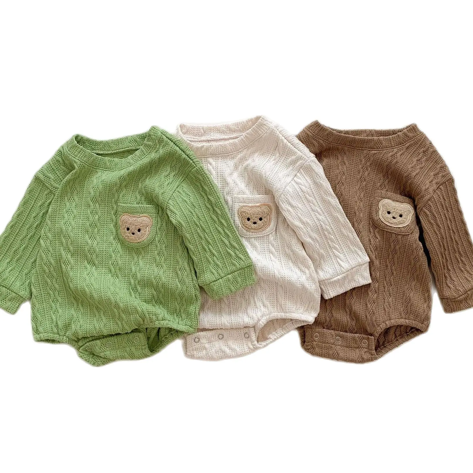 

Newborn Baby Girl Clothes Cute Bear Bodysuits Infant Soft Cotton Kids One Piece Boys Jumpsuit 0-24 Months