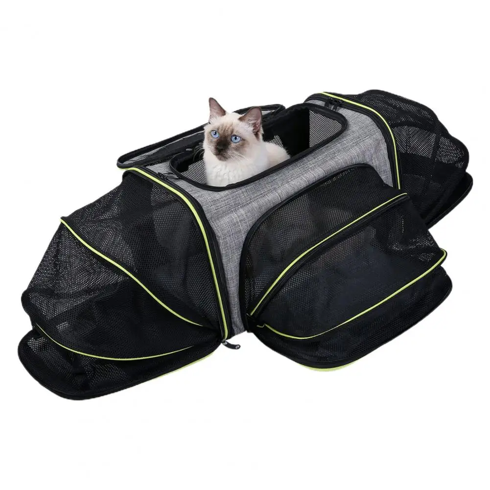 

Convenient Cat Bag Expandable Cat Carrier Bag Breathable Cats Puppy Dog Soft-Sided Carriers Hanging Out Tool