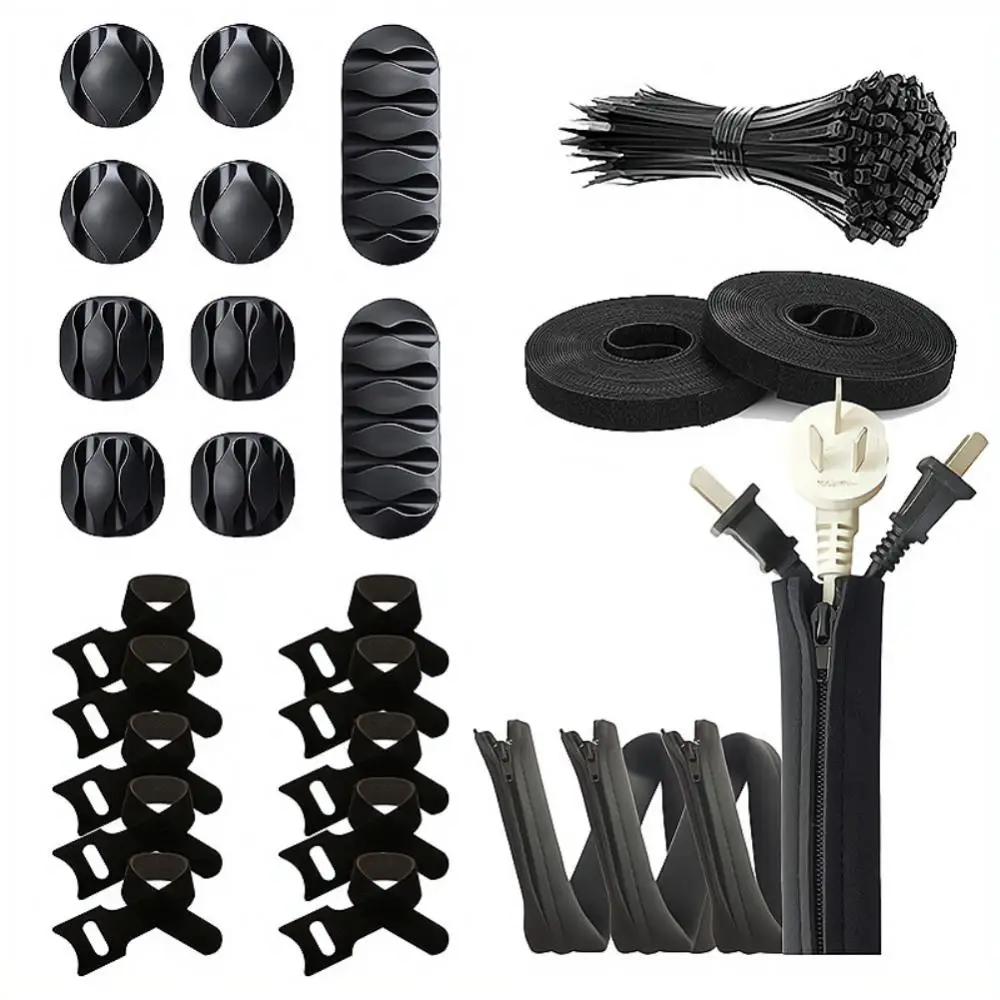 

No Punching Wire Organizer Self-adhesive Winding Organizer Cords Bundlers Wire Hider Cord Clips Durable And Not Easy To Deform