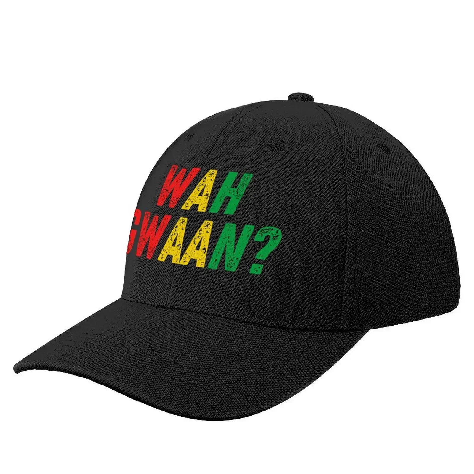 Wah Gwaan Ямайский Patois Slang for What's up Reggae Rasta Colors Бейсбольная кепка Новая шляпа Большой