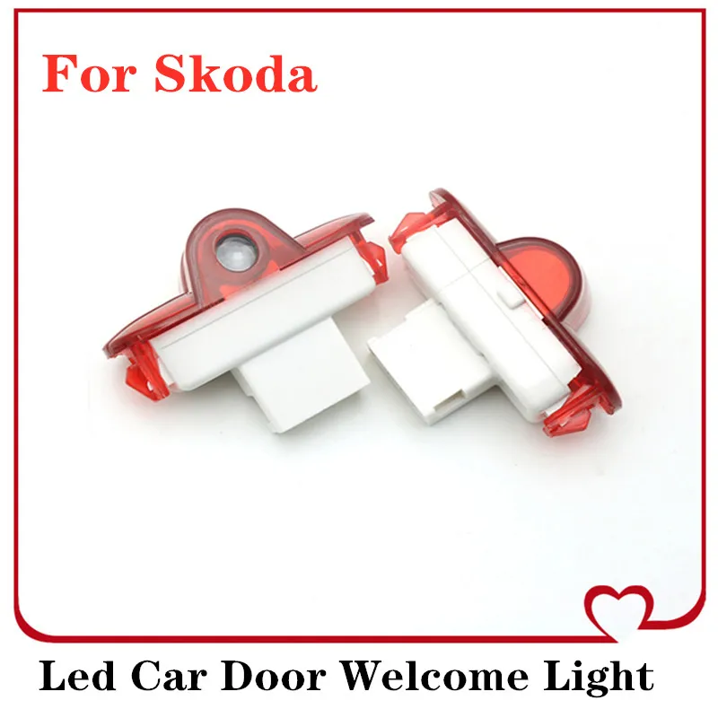

2pcs LED Car Welcome Door Warning Light Laser Projector Logo Lamp For Skoda Octavia A5 MKII Hatchback Estate Auto Accessories