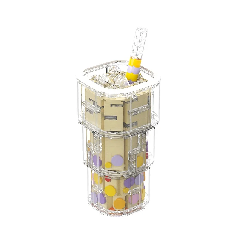 

MOC Tea Cup Food Milk Tea Cup Fruit Drink Building Blocks Assemble Brick Parts Kid STEM Toy DIY Collectible Birthday Gift