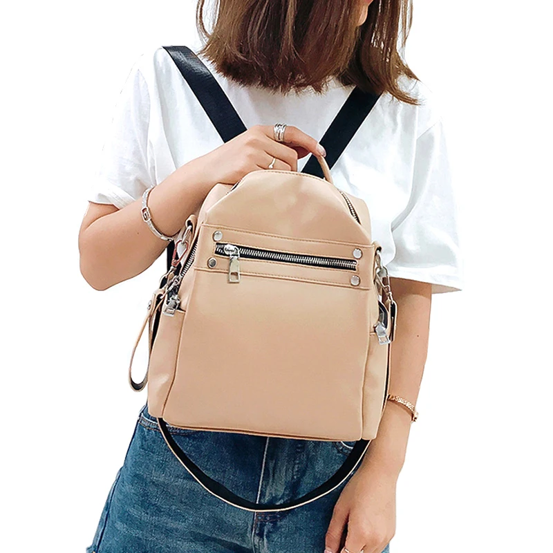 Women Backpack Female 2022 New Shoulder Bag Multi-purpose Casual PU Leather Ladies Small Backpack Travel Bag for Girls Backpack