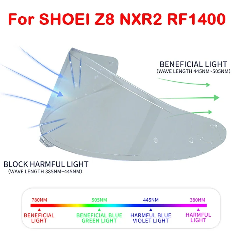 Козырек с защитой от синего света для SHOEI RF 1400 RF-1400 NXR2 CWR-F2 Z8 CWR-F2R X15 X-15 X-Fifteen X-SPR Pro