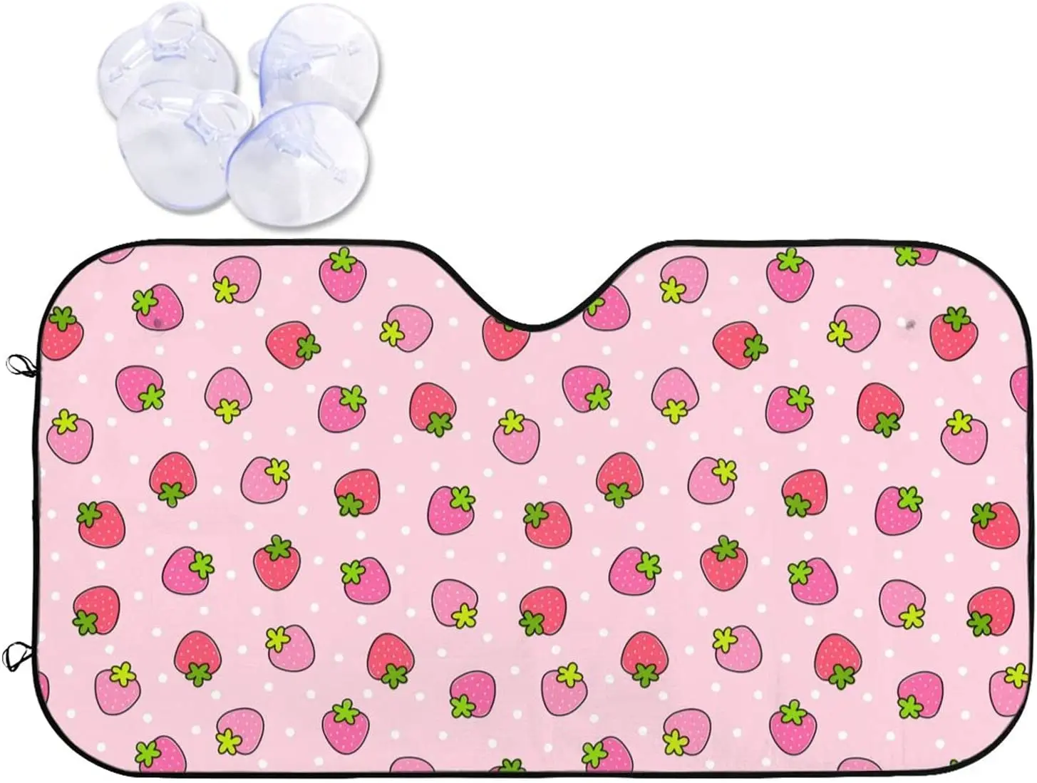 

Солнцезащитный козырек для переднего стекла автомобиля Dujiea, розовая Клубничная Складная Солнцезащитная козырек для лобового стекла автомобиля с УФ-теплой защитой от Солнца-сохраняет ваш Vehi