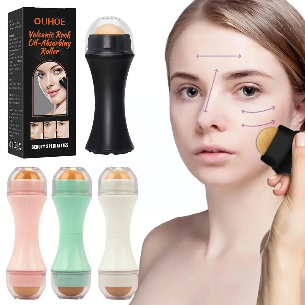 Oil Control Rolling Oily Skin Control For Face Makeup Oil Absorbing Roller Volcanic Stone Face Roller Oil Control Face Make C5V5